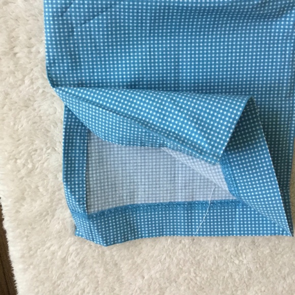 Vintage Gap Gingham Stretch Capri Cropped Pants Blue Y2K - Sz 4 - Picture 6 of 9